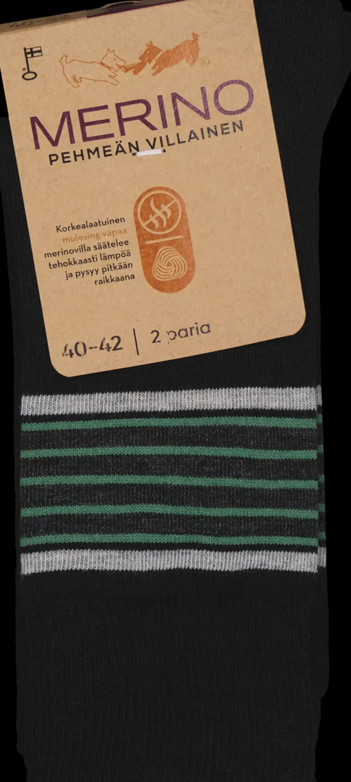 Sidoste 2-pack merinovillasukat