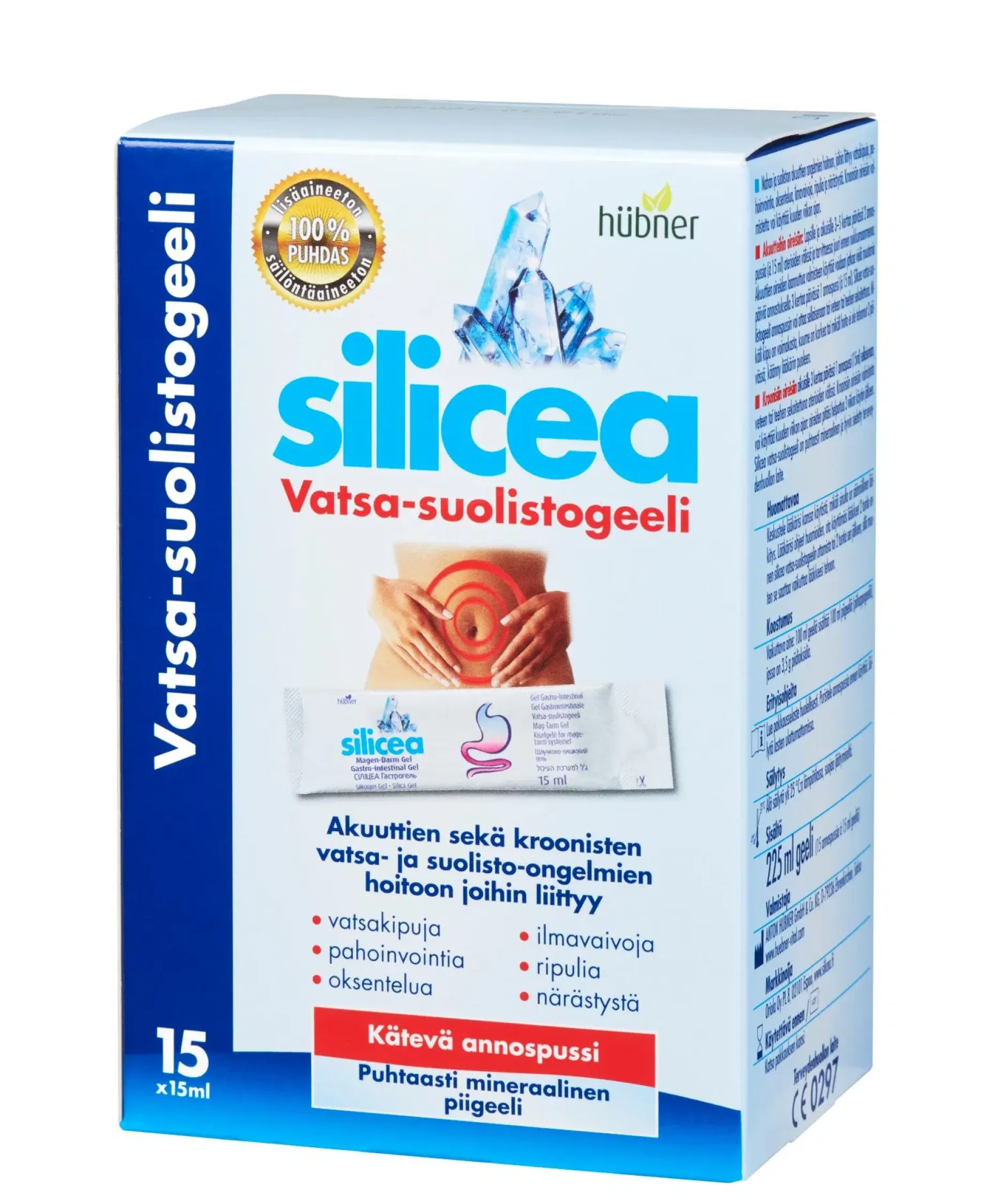Silicea vatsa-suolistogeeli annospussi 15x15ml