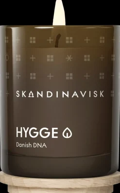 Skandinavisk HYGGE Tuoksukynttilä puukannella 65g, ruskea