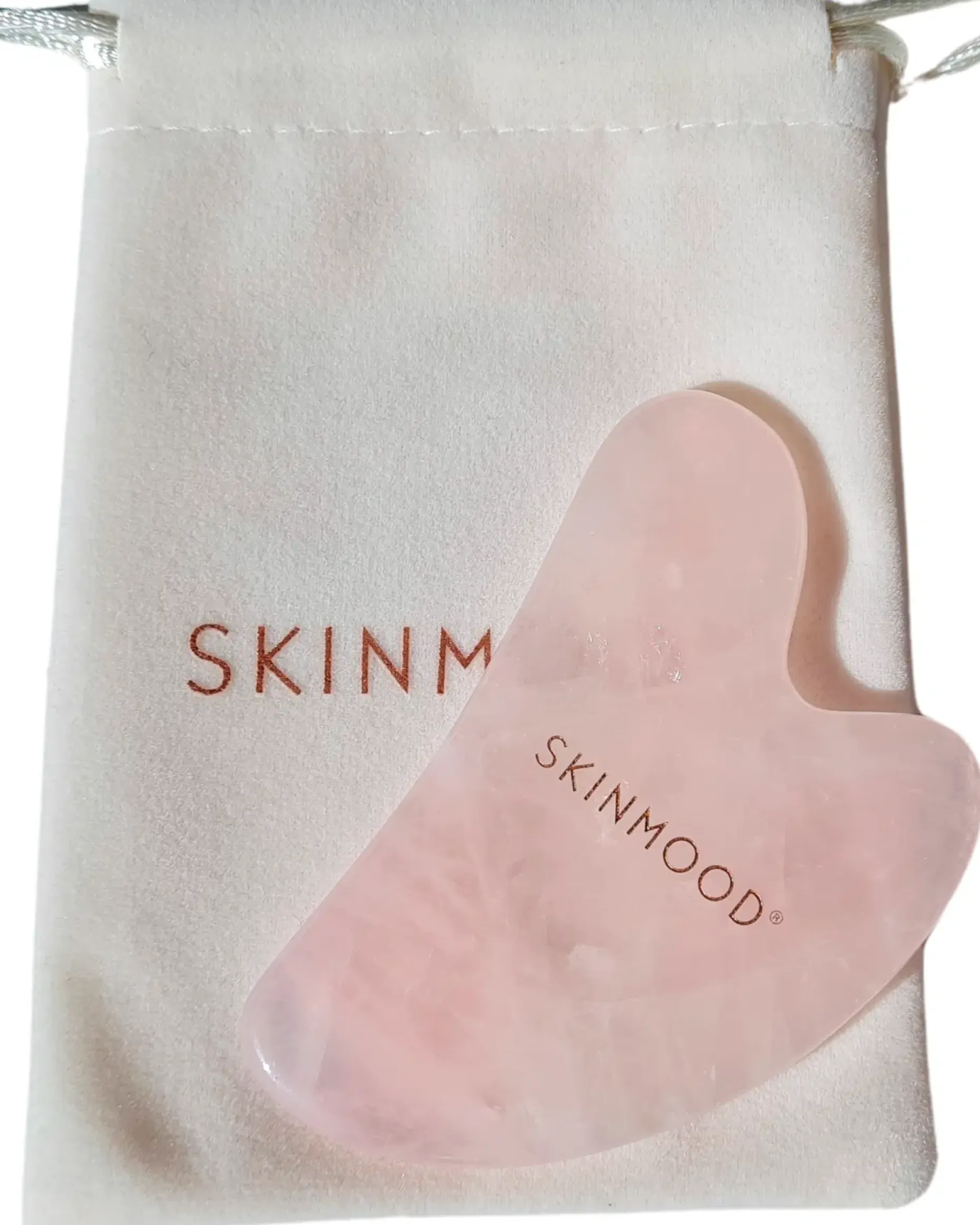 SkinMood® Gua sha hierontakivi ruusukvartsia