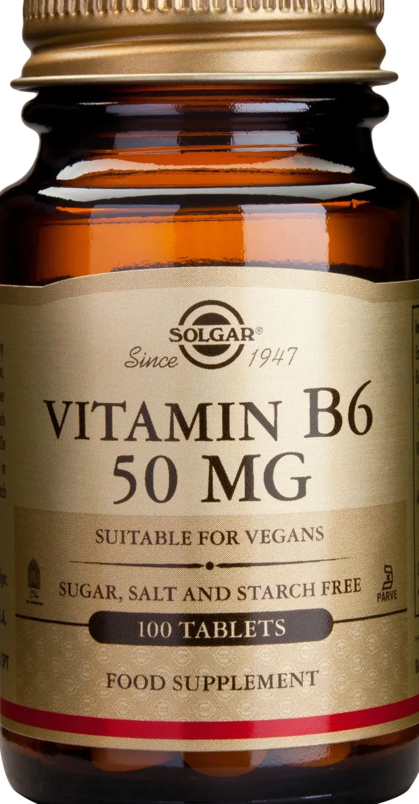 Solgar B6-vitamiini 50 mg ravintolisä 100 tabl.