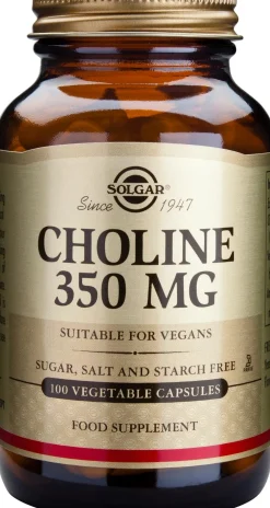 Solgar Choline Koliini 350 mg ravintolisä 100 kaps.