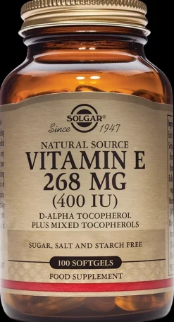 Solgar E-vitamiini 268 mg ravintolisä 100 kaps.