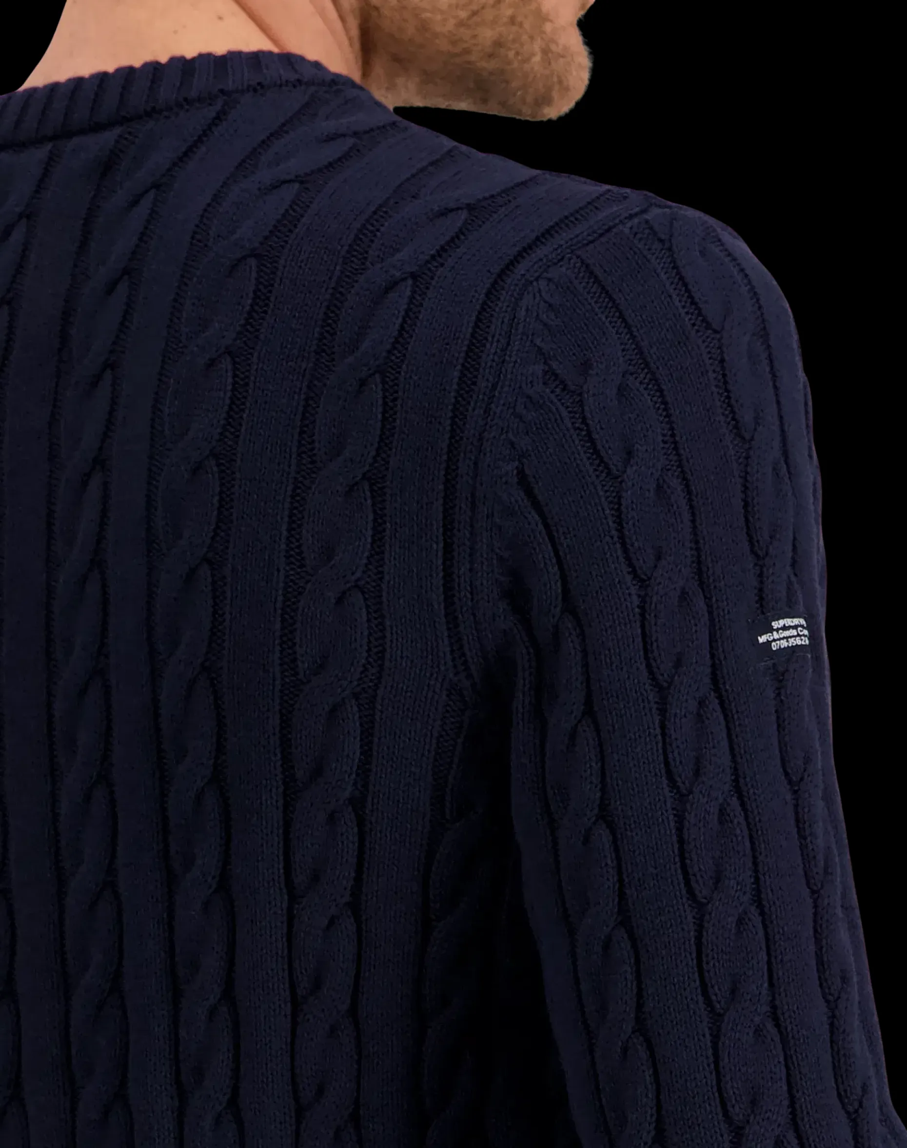 Superdry Cotton cable knit neule