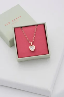 Ted Baker Hannela crystal heart rose gold riipus