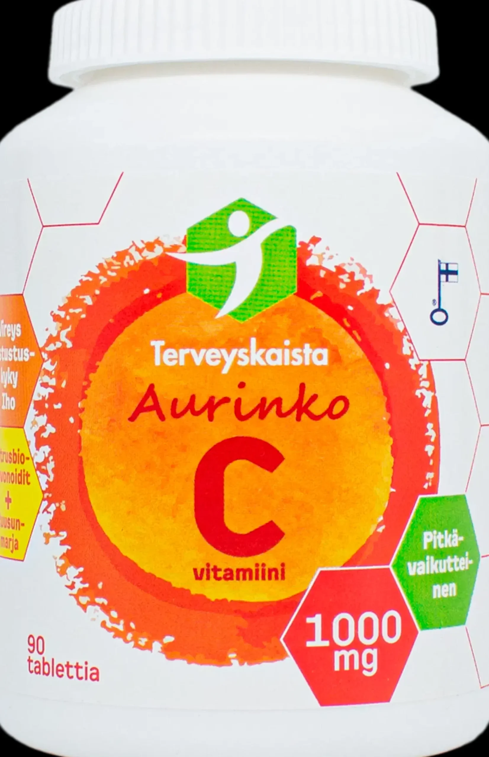 Terveyskaista Aurinko C 1000 mg 90 tabl. PITKÄVAIKUTTEINEN