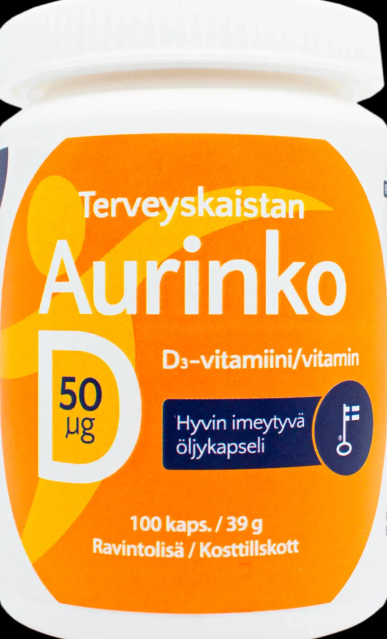 Terveyskaista Aurinko D 50 µg 100 kaps.