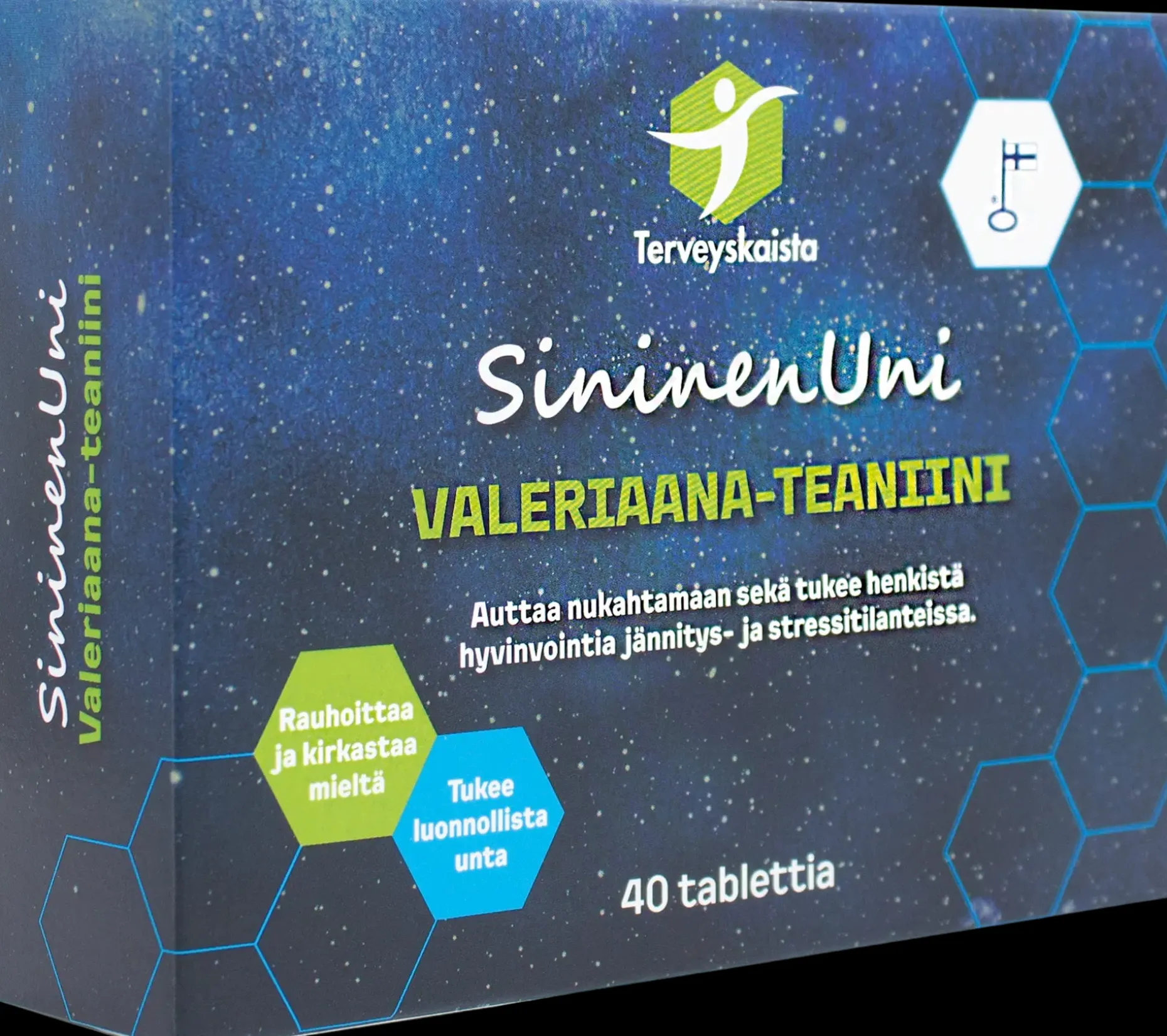 Terveyskaista SininenUni Valeriaana-teaniini 40 tabl.