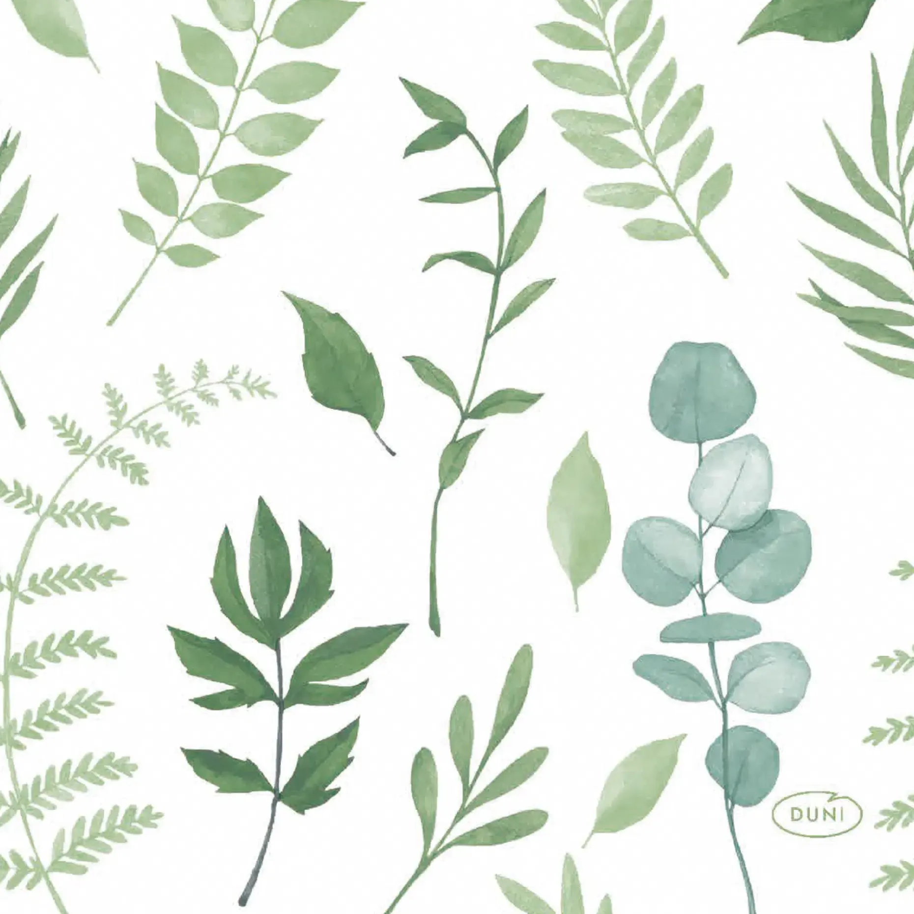 Tissue-lautasliina 24 x 24 cm Greenery 3-krs, 240 kpl/ltk (12 x 20 kpl)