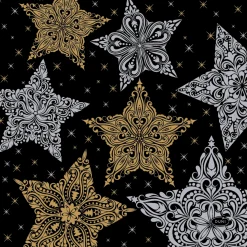 Tissue-lautasliina 33 x 33 cm Snowstars White 3-krs, 20 kpl