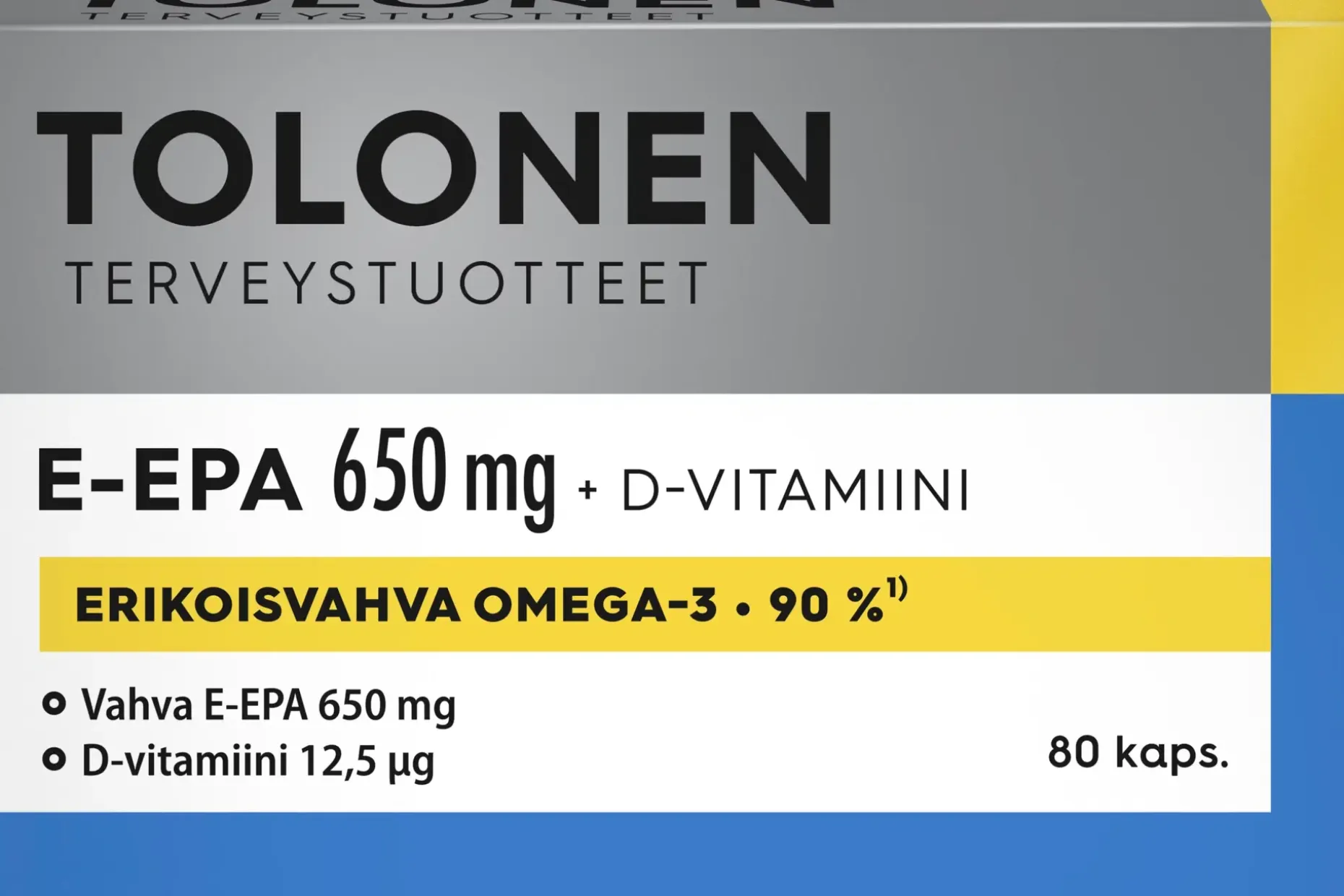 Tolonen E-EPA kalaöljykapseli 650mg 80kaps