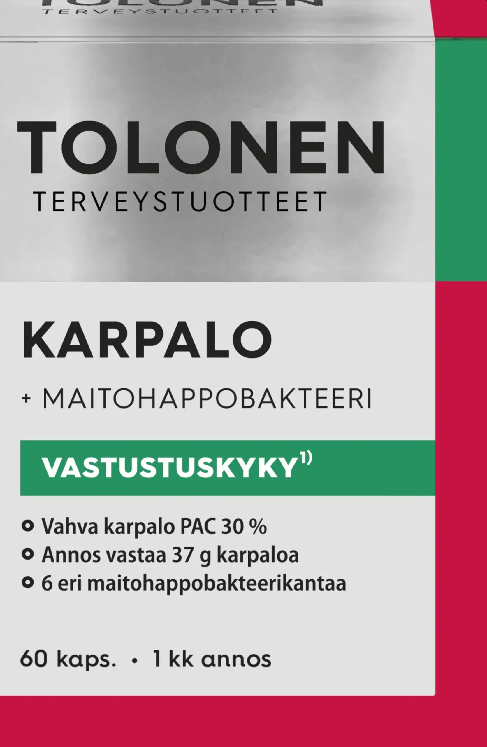 Tolonen Karpalo +maitohappobakteeri 60kaps