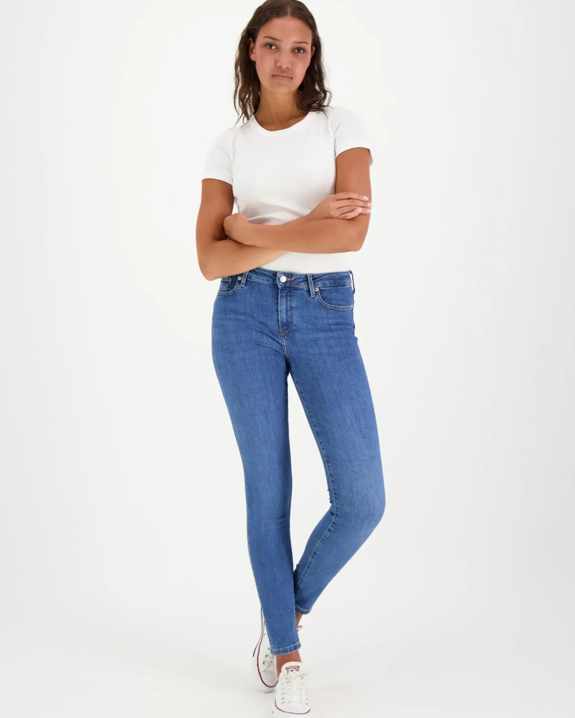 Tommy Hilfiger Como Skinny Rw Mid Blue
