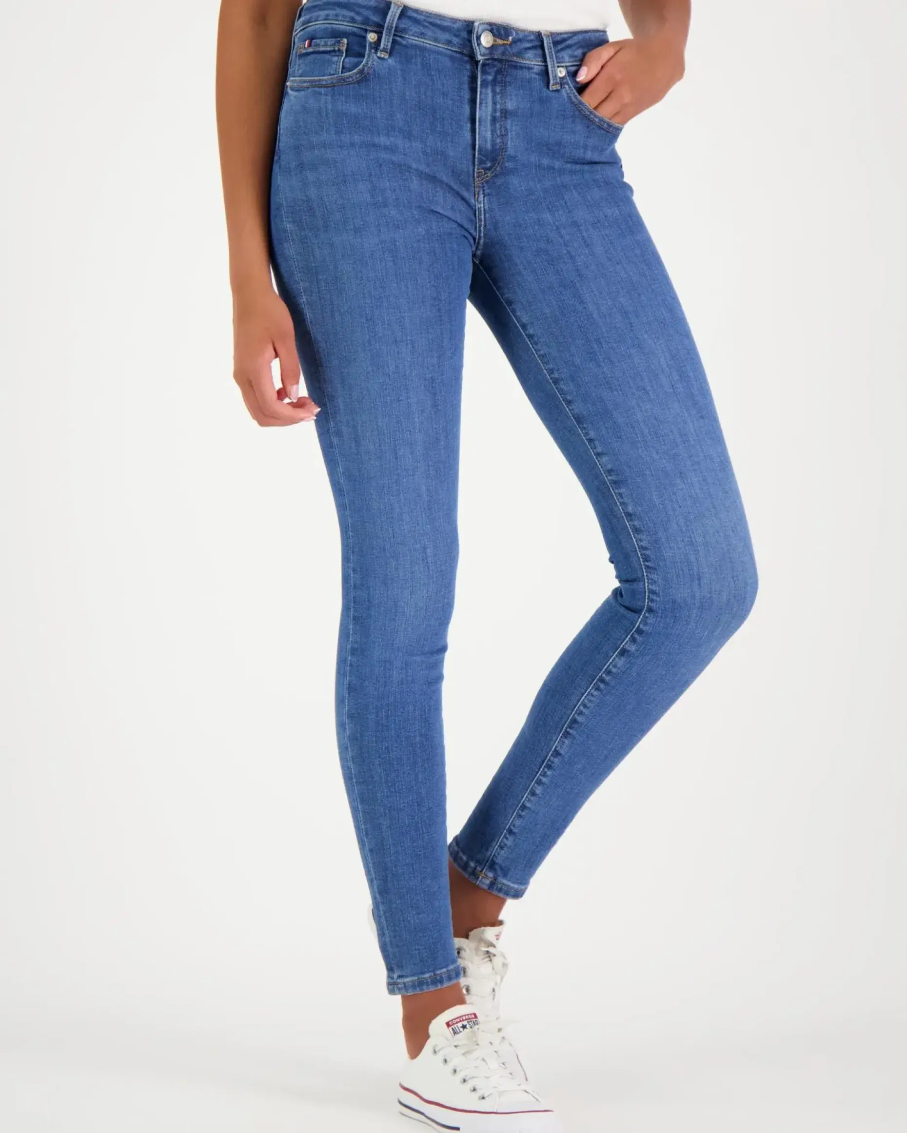 Tommy Hilfiger Como Skinny Rw Mid Blue