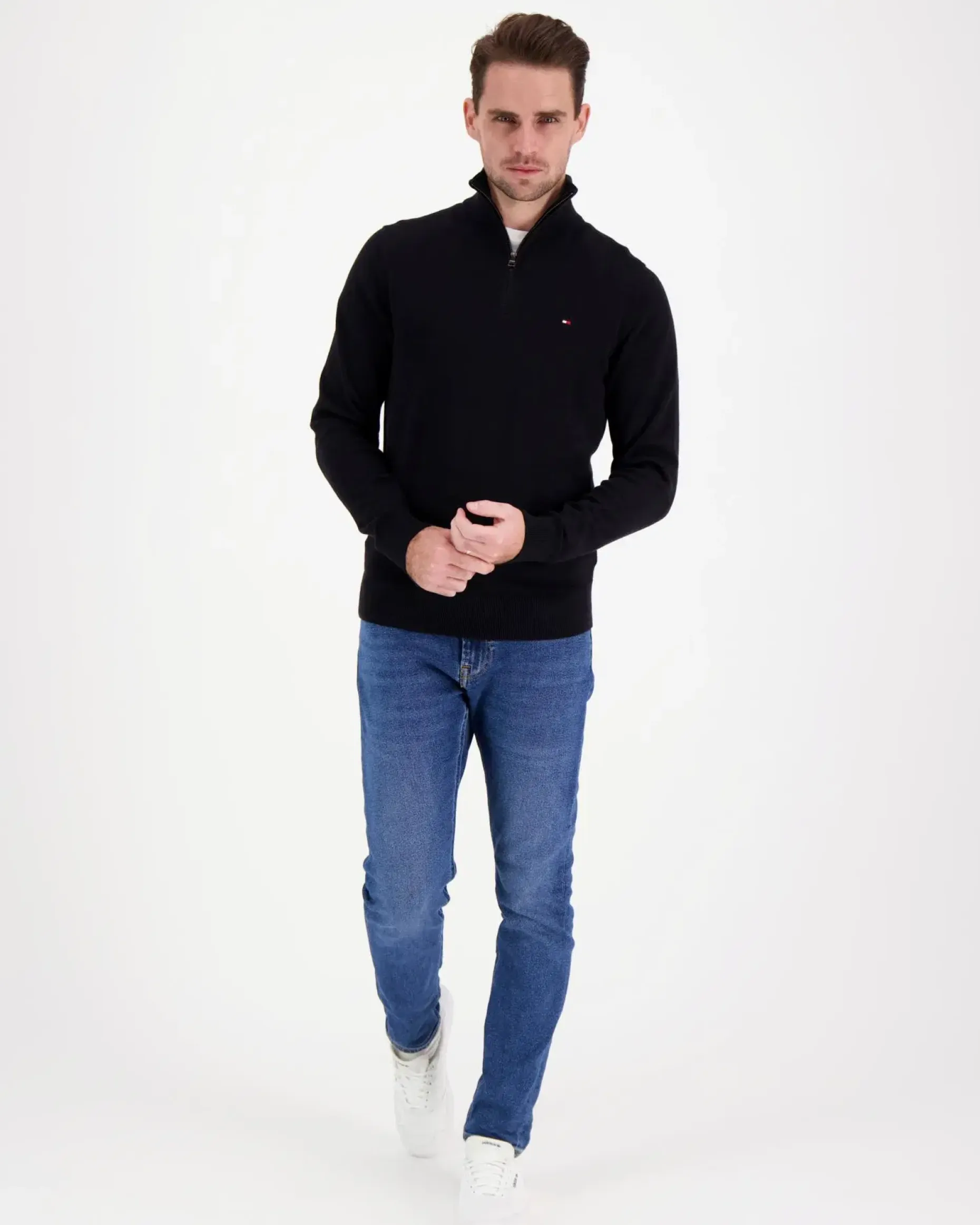 Tommy Hilfiger Pima org ctn cashmere zip neule