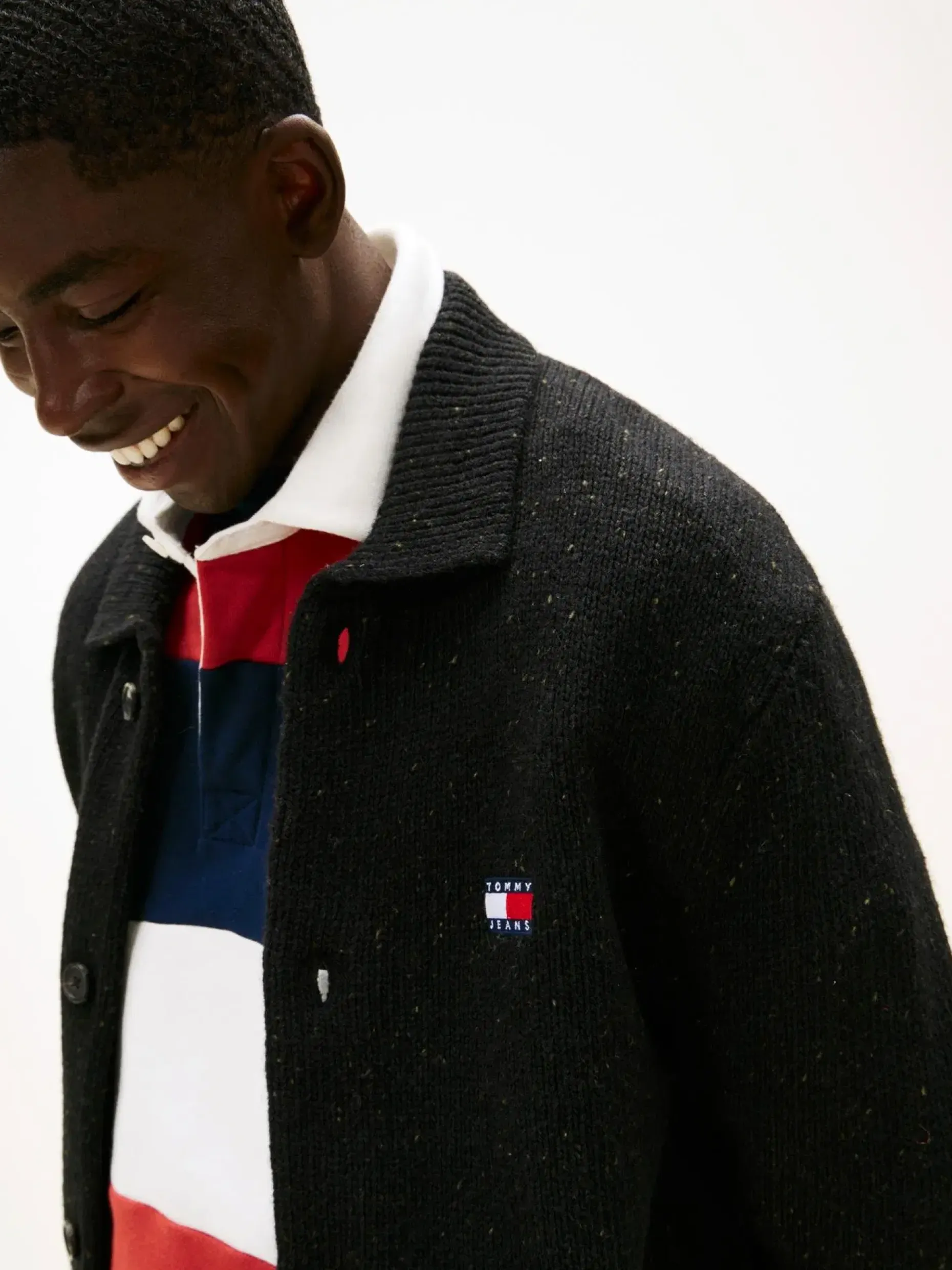 Tommy Jeans Tjm reg badge knitted cardigan neuletakki