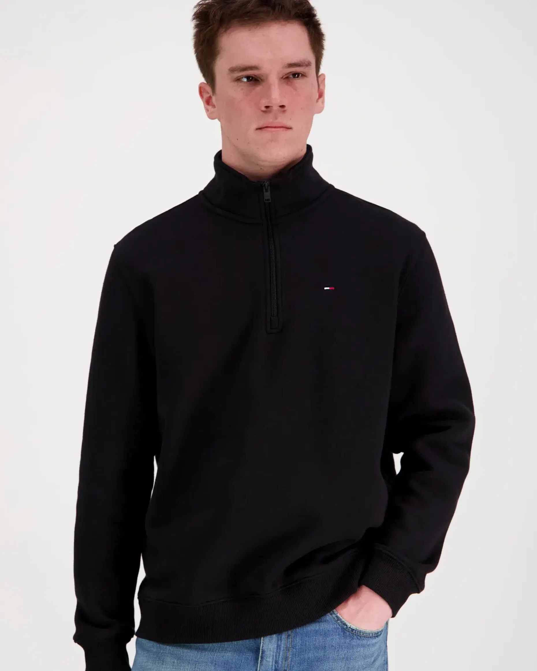 Tommy Jeans Tjm reg fleece 1/4zip mock neck