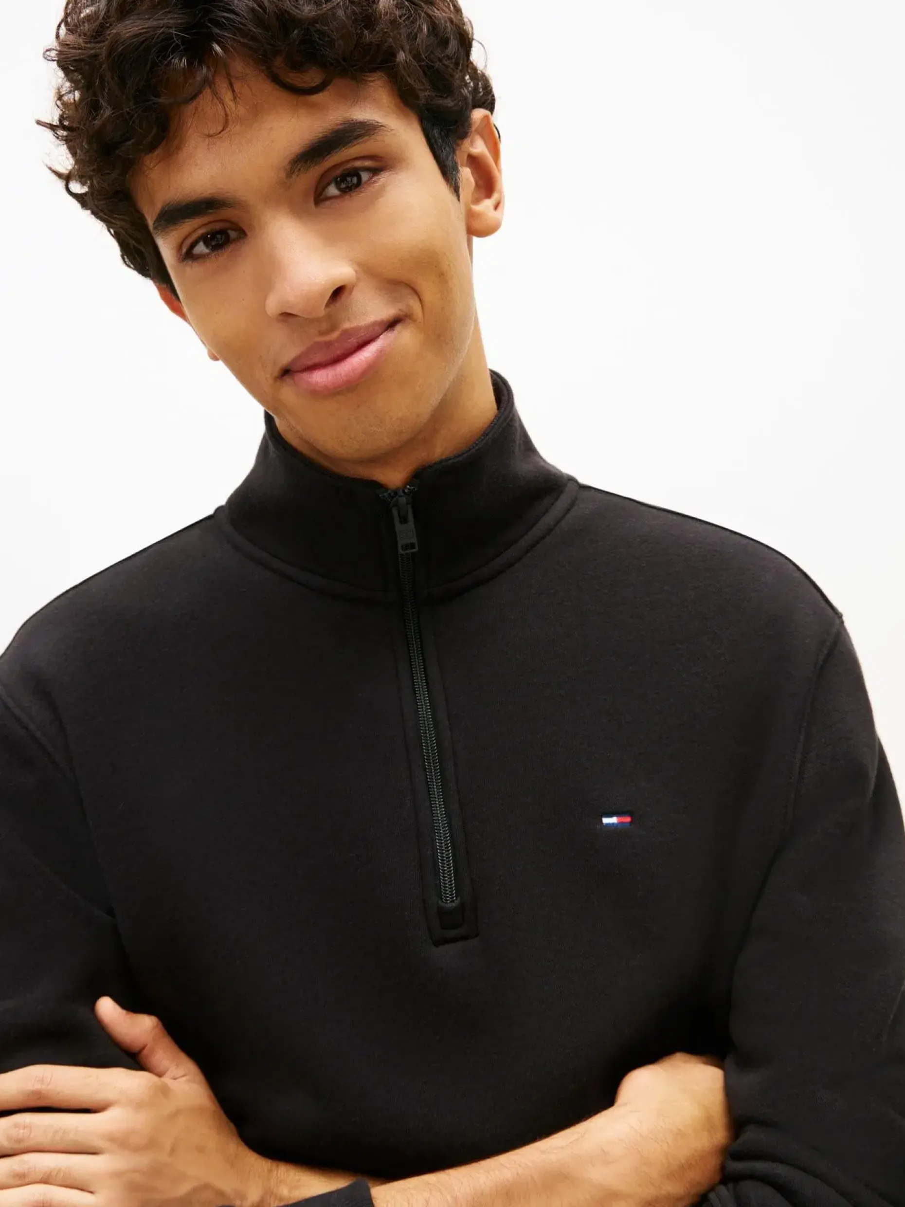Tommy Jeans Tjm reg fleece 1/4zip mock neck