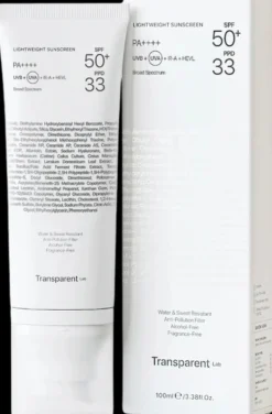 Transparent Lab Lightweight sunscreen SPF 50+ aurinkovoide 100 ml