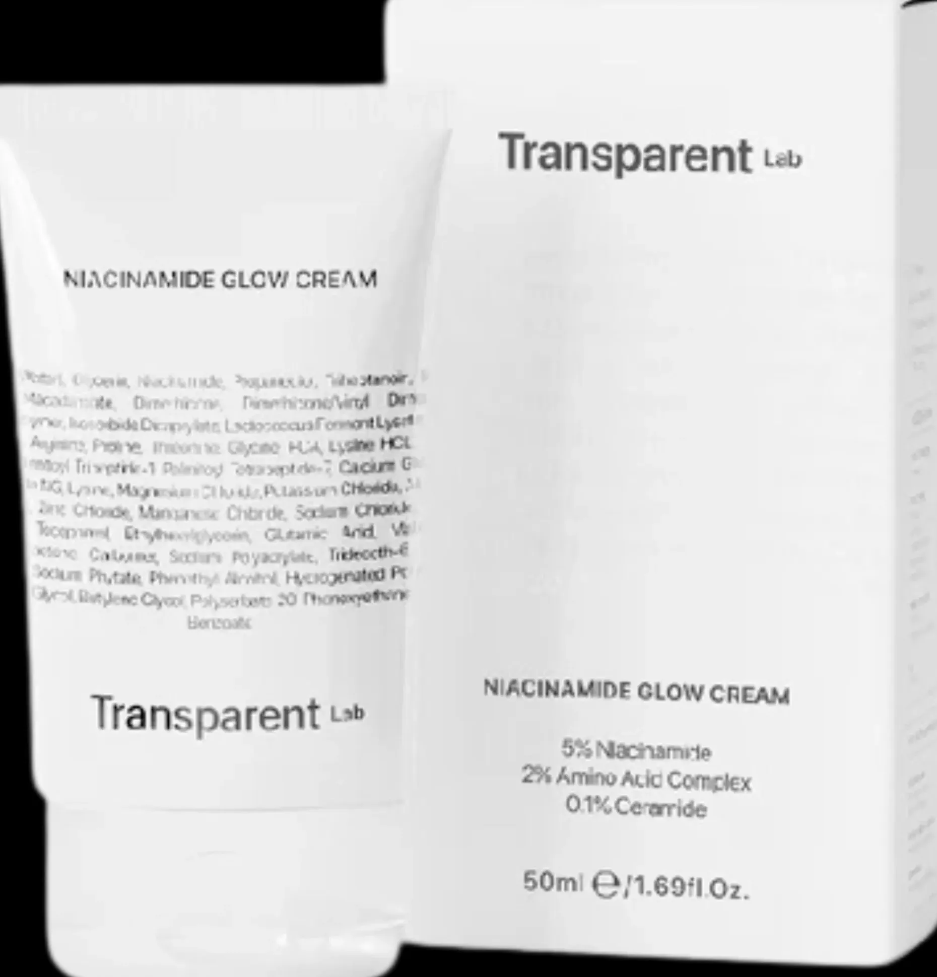 Transparent Lab Niacinamide glow cream geelivoide kasvoille 50 ml
