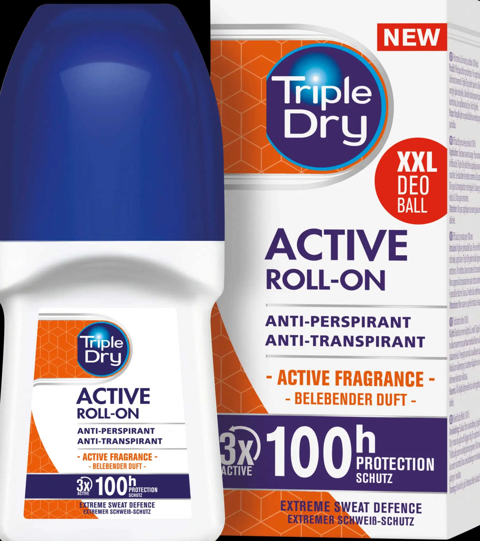 Triple Dry Active Men 100h roll-on antiperspirantti 50 ml