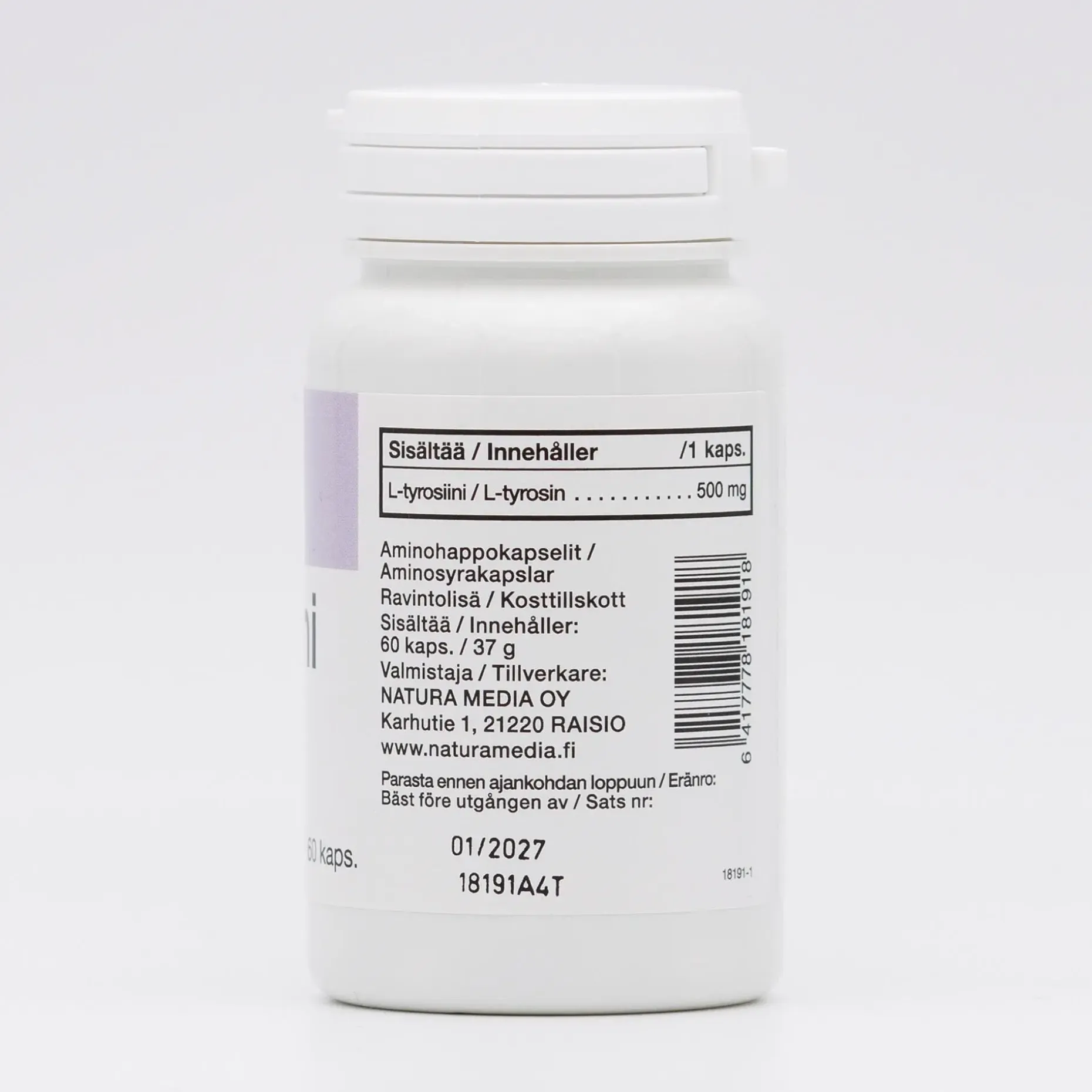 Tyrosiini 500 mg 60 kaps