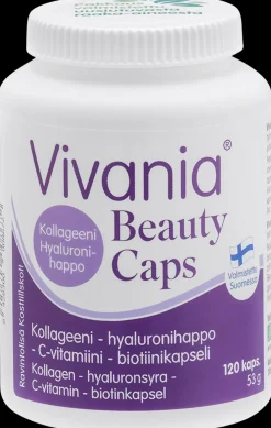 Vivania Beauty Caps Kollageeni – hyaluronihappo - C-vitamiini - biotiinikapseli 120 kaps