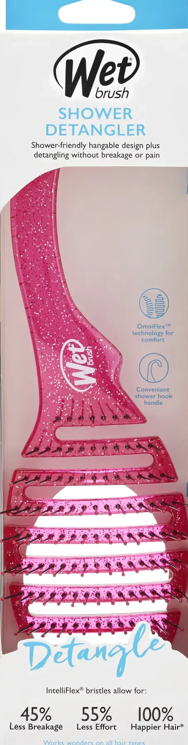 Wet Brush Shower Detangler suihkuharja, pinkki