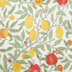 William Morris Fruit keltainen lautasliina 20kpl/24cm