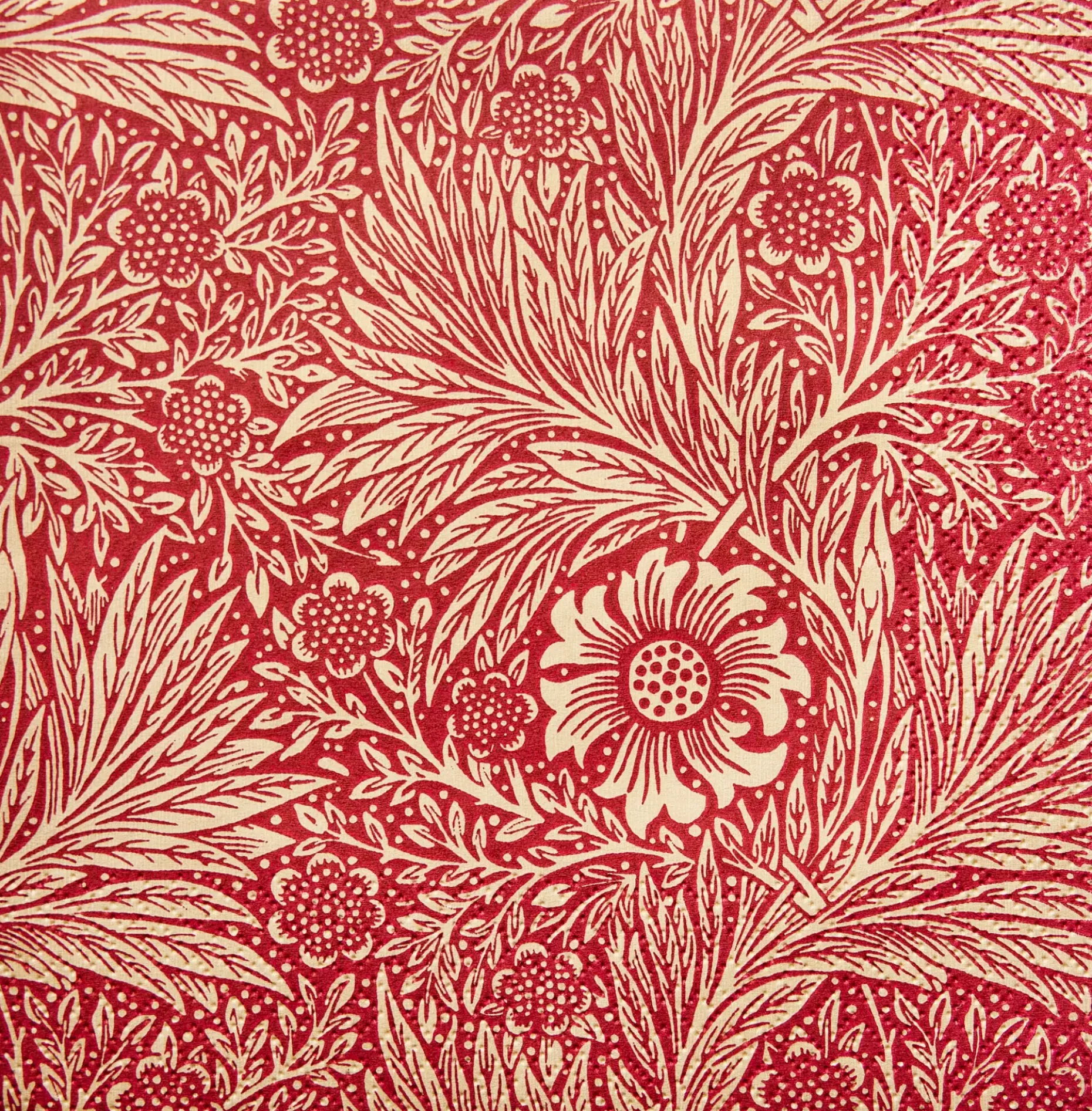 William Morris Marigold punainen lautasliina 20kpl/24cm