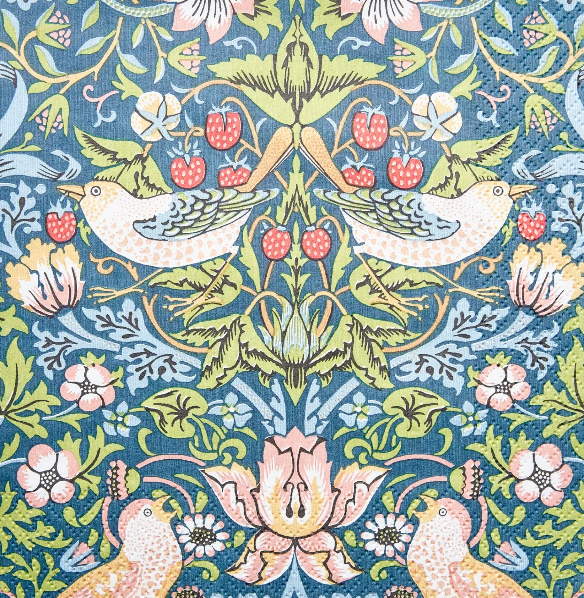 William Morris Strawberry Thief sininen lautasliina 20kpl/33cm