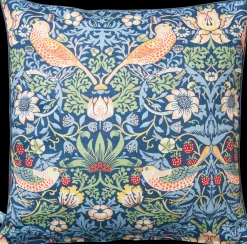 William Morris Tyynynpäällinen Strawberry thief blue 45x45cm
