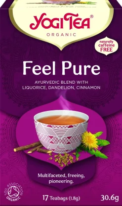 Yogi Tea Luomu Feel Pure Yrtti-maustetee Ayurvedinen 17x1,8g