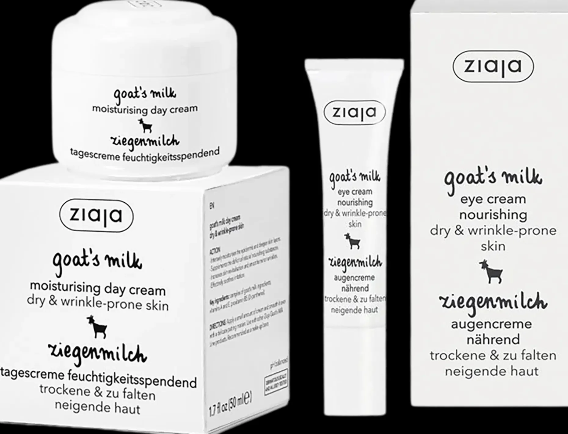 Ziaja Vuohenmaito päivävoide + silmänympärysvoide 50+15ml