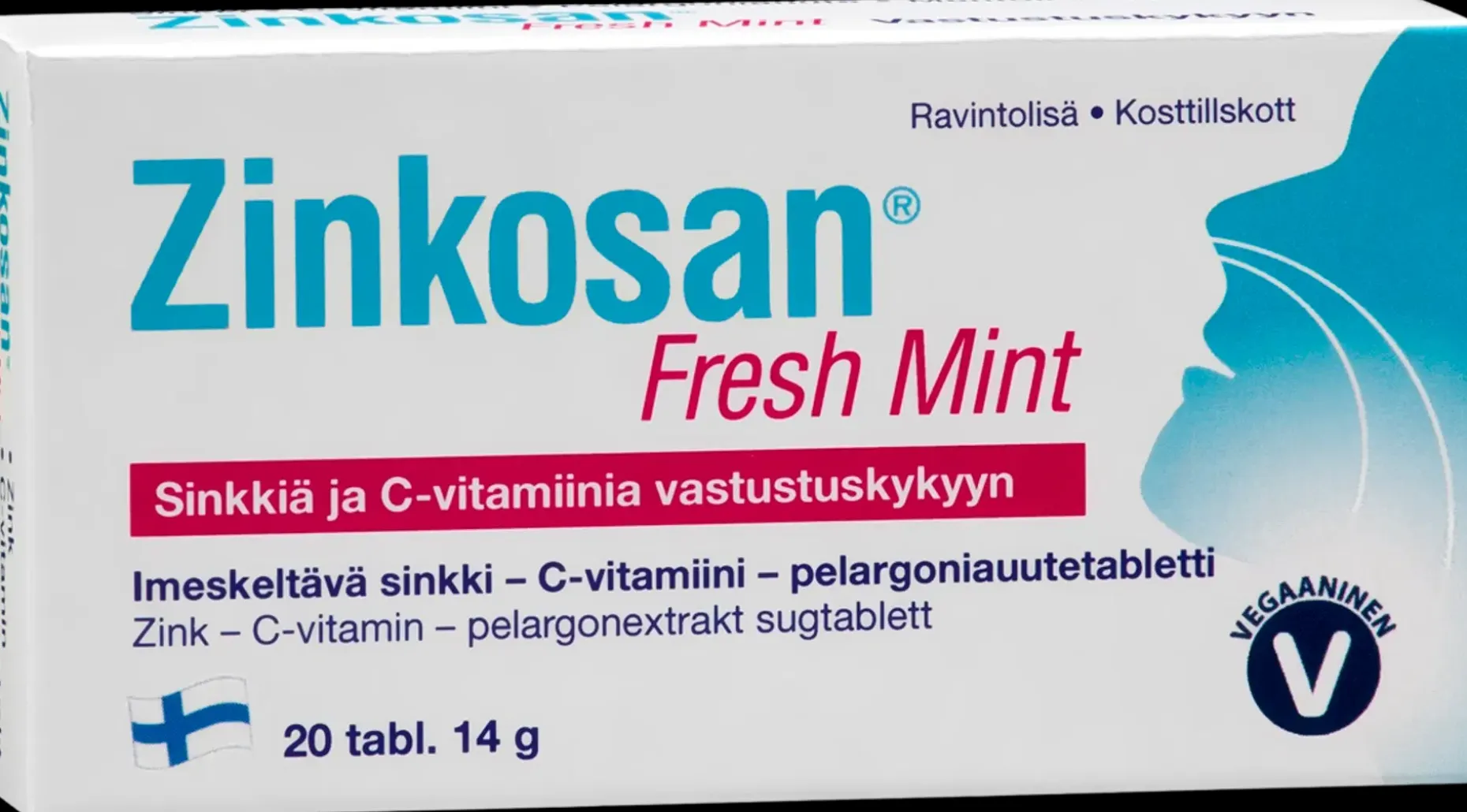 Zinkosan Fresh Mint Sinkki-C-vitamiinitabletti 20 tabl